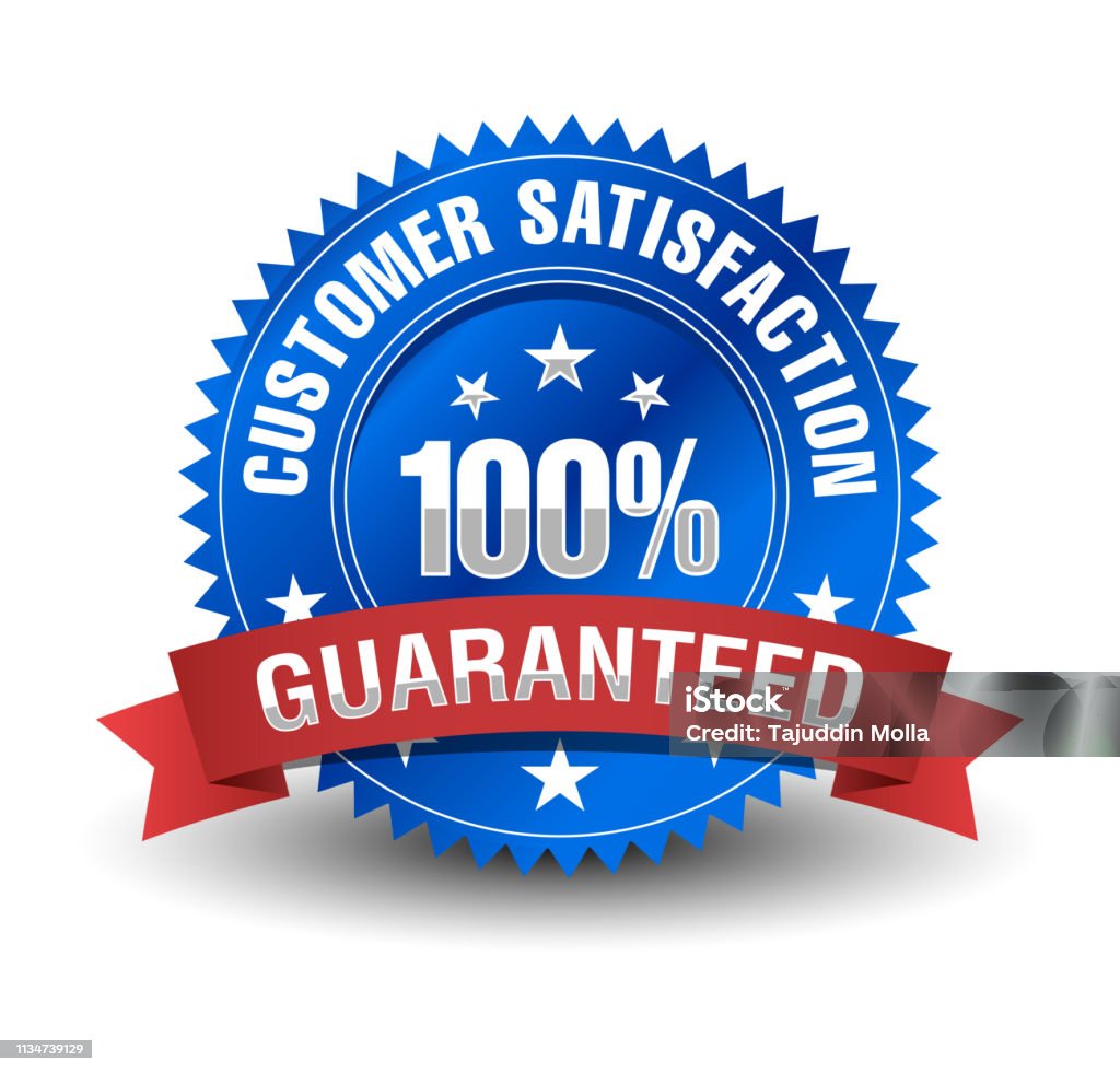 This 100% customer satisfaction guarantee badge will convey/support that, your product/service are completely reliable &amp; authentic. By this badge customer will know that this product/service will meet there expectation.